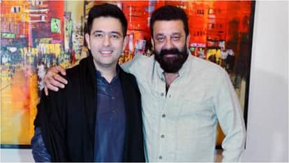 Parineeti Chopra Husband Raghav Chadha Meets With Sanjay Dutt shares photos and Praised Dhurandhar Movie Actor