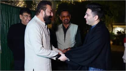 Parineeti Chopra Husband Raghav Chadha Meets With Sanjay Dutt shares photos and Praised Dhurandhar Movie Actor