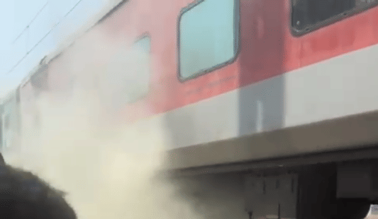 Karnataka Sampark Kranti Halted Near Mathura After Brake Binding Sparks Smoke
