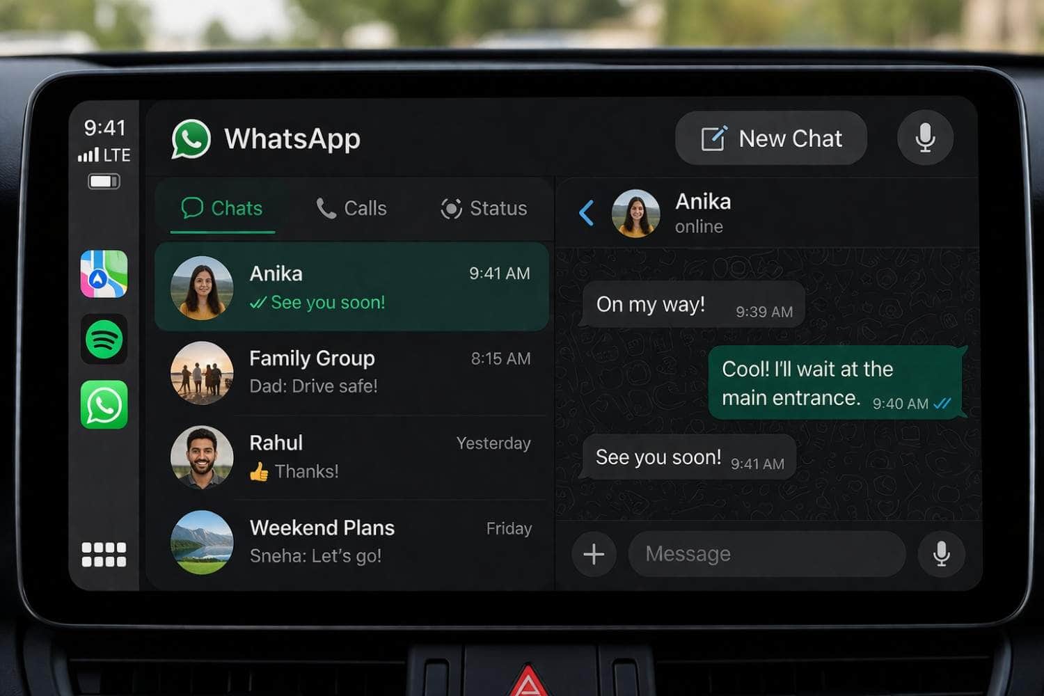 WhatsApp Launches Native Apple CarPlay App: Access Chats, Calls Directly Your Car's Dashboar