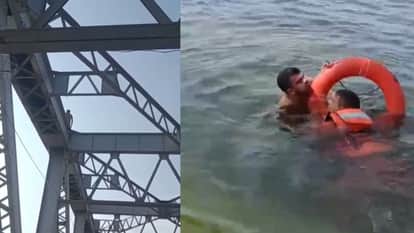 Young Man High-Voltage Drama Jumps into Ganges from Malviya Bridge Railing in Varanasi