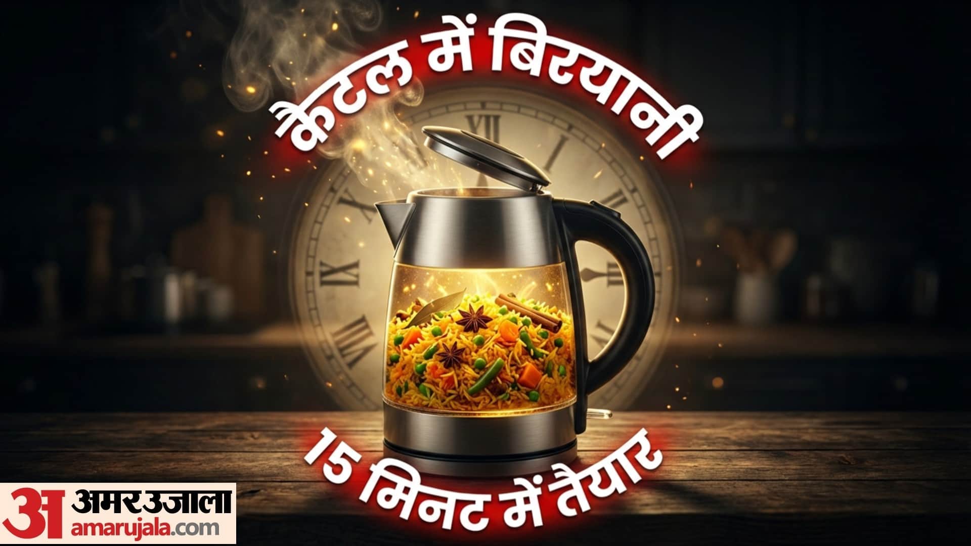 इलेक्ट्रिक कैटल में वेज बिरयानी