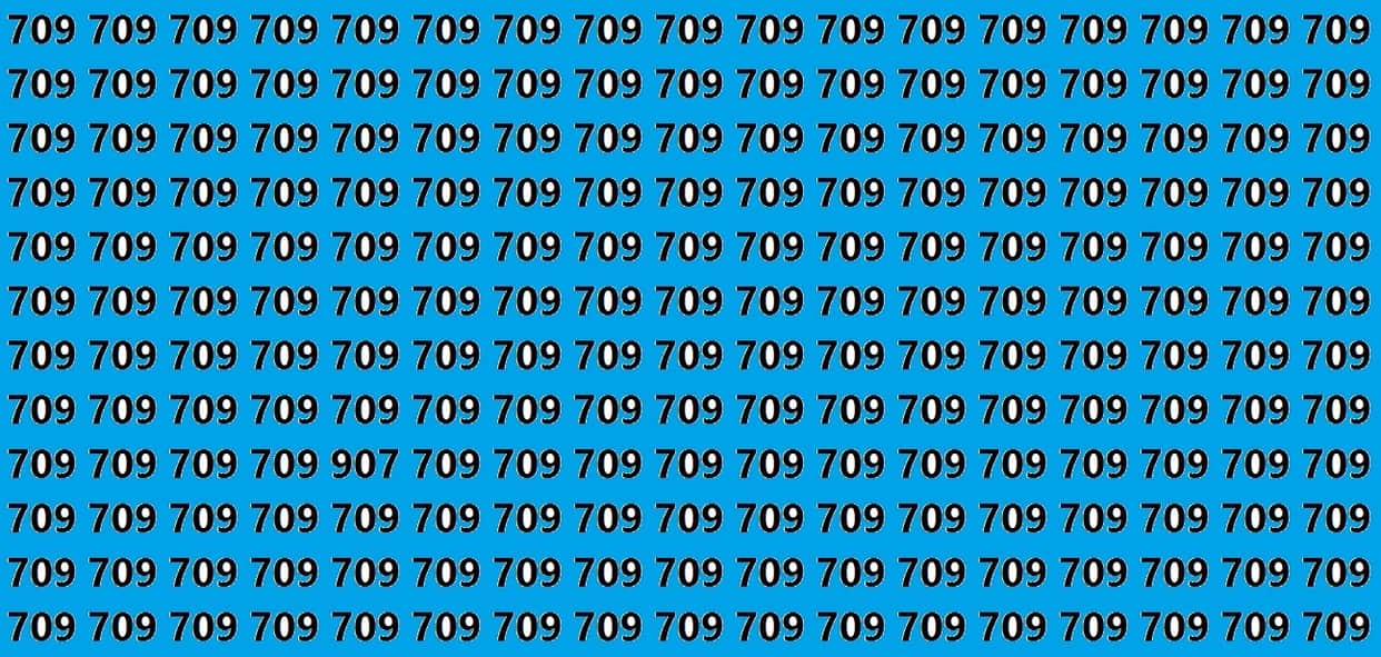 Optical illusion you have find 907 in 12 seconds brain teaser image