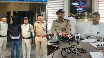 आरोपी के बारे में जानकारी देती पुलिस टीम