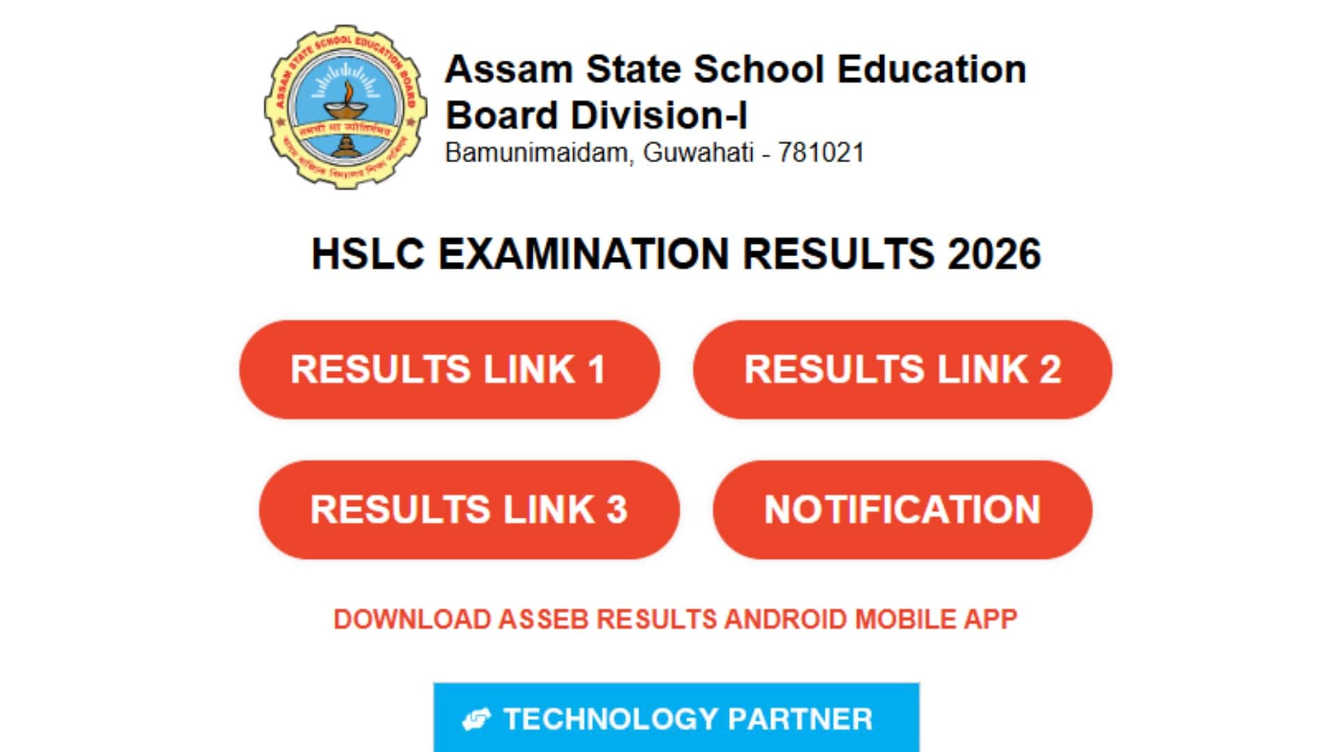 Assam HSLC Results 2026