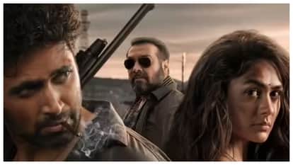 Dacoit released today directed by Shaneil Deo featured Adivi Sesh Mrunal Thakur Anurag Kashyap Prakash Raj