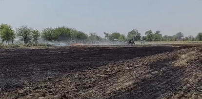 Massive Fire Destroys 100 Bighas of Wheat Crop in Naujheel