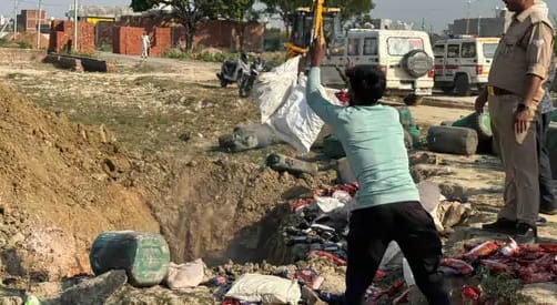 Kanpur Pan Masala Worth 10 Lakh and Spirit Worth 50 Lakh Destroyed  Action Taken at KDA Colony Ground