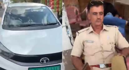 Nagaur ASI fined an electric car driver video goes viral
