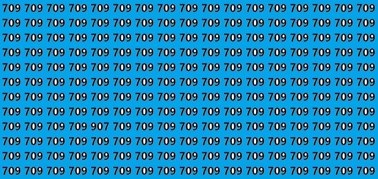Optical illusion you have find 907 in 12 seconds brain teaser image