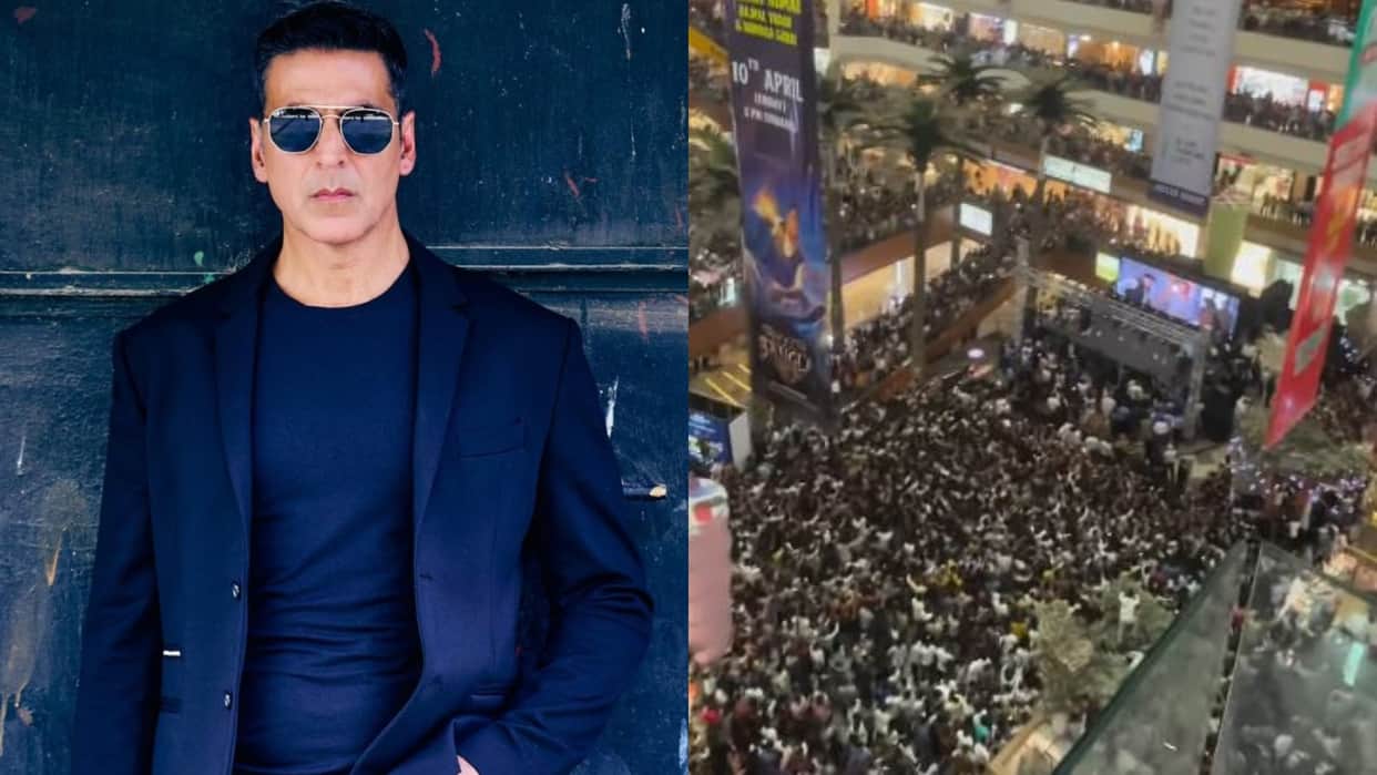 Fans Climbed Escalator Handrails To See Akshay Kumar In A Bhooth Bangla Promotional Event