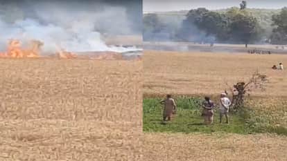 Sirmaur A fire destroyed 50 bigha of wheat crop in Baliwala, Panchayat Mughalanwala, Kartarpur.