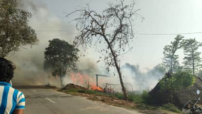 Massive Fire Breaks Out in Devideen Purwa Village in Lakhimpur kheri