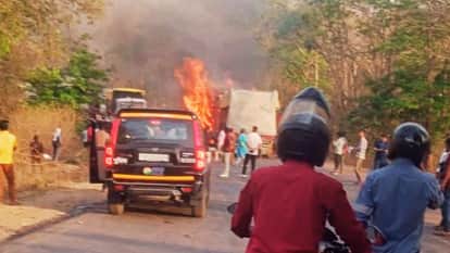 Two Drivers Burned Alive Trucks Collide Head-On in Bodies Charred Beyond Recognition