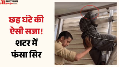 Thief Broke into Ghaziabad Clinic to Steal But Got Stuck Between Wall and Shutter Watch Video