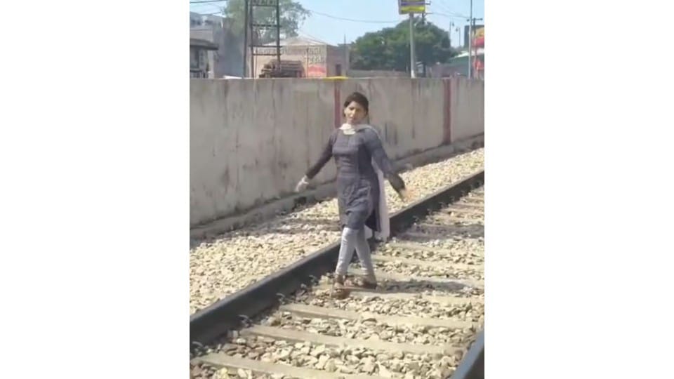 Report filed for making video on railway track