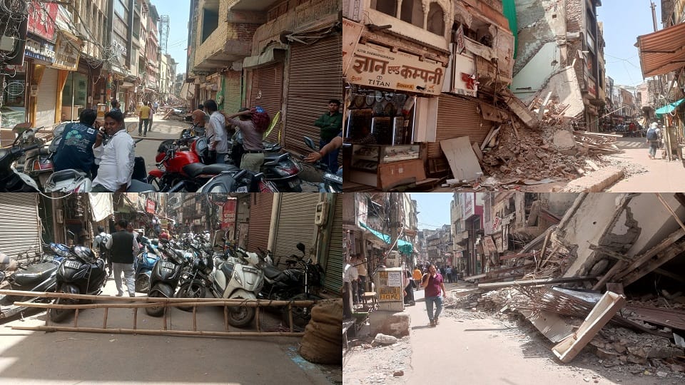 Debris has not been cleared from Kinari Bazar businesses are being affected