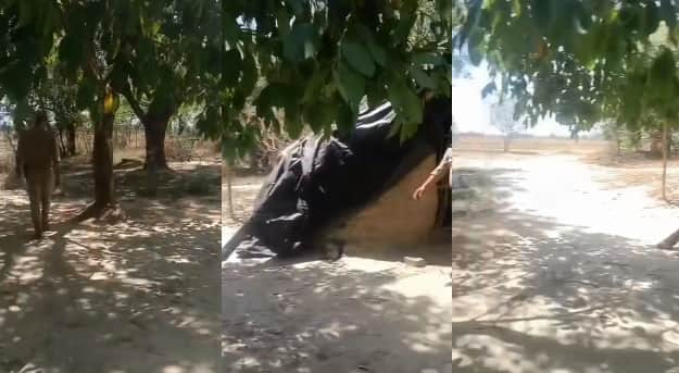 रठिगांव में इसी जगह चलती थी साइबर क्राइम की पाठशाला