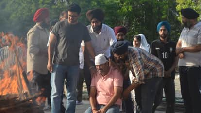 Vrindavan Boat Accident Funeral Jagraon Five Pyres Burn Together Thousands Bid Tearful Farewell to Victims