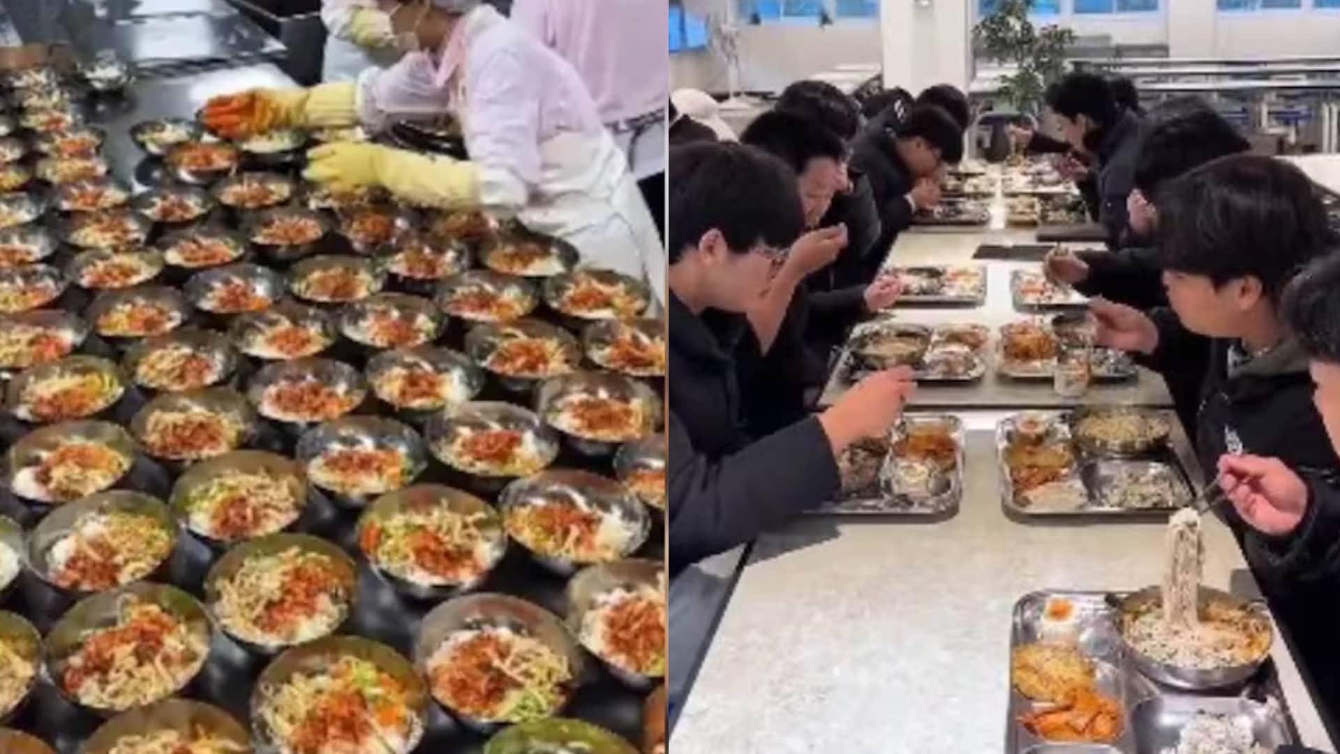 दक्षिण कोरिया के स्कूल लंच का वीडियो वायरल, देखकर दुनिया हैरान