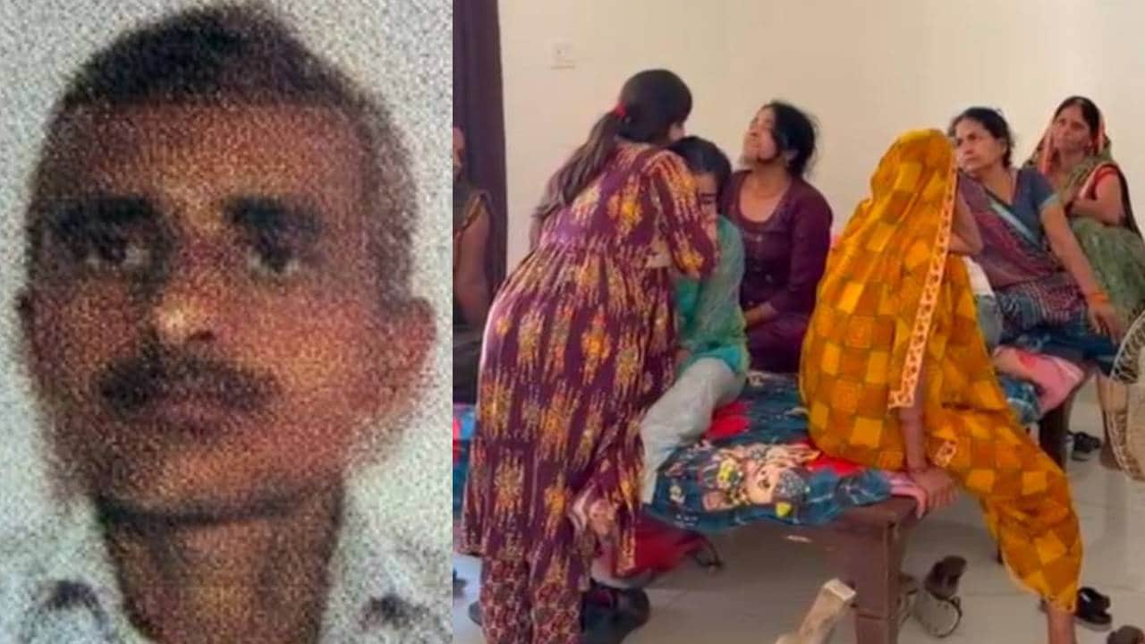 मृतक विजय प्रताप सिंह व विलाप करते परिजन।