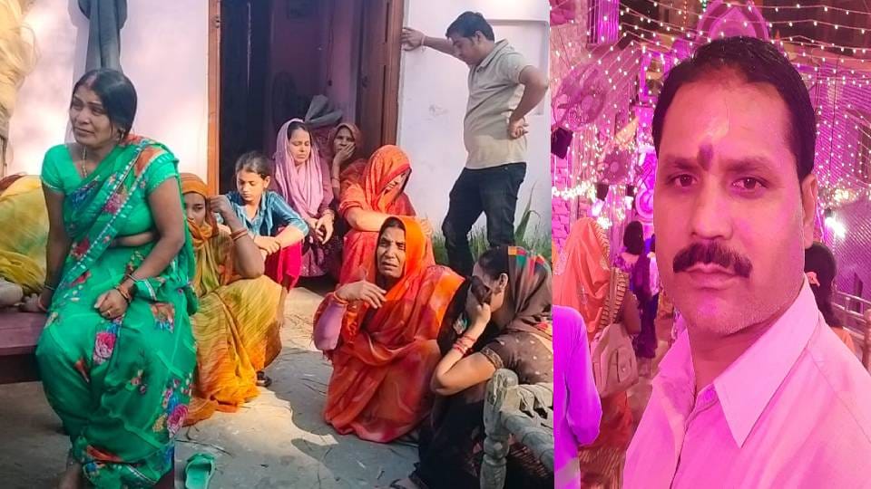 uncle murdered by having his throat slit with knife  In Gonda who arrived to resolve dispute his nephew
