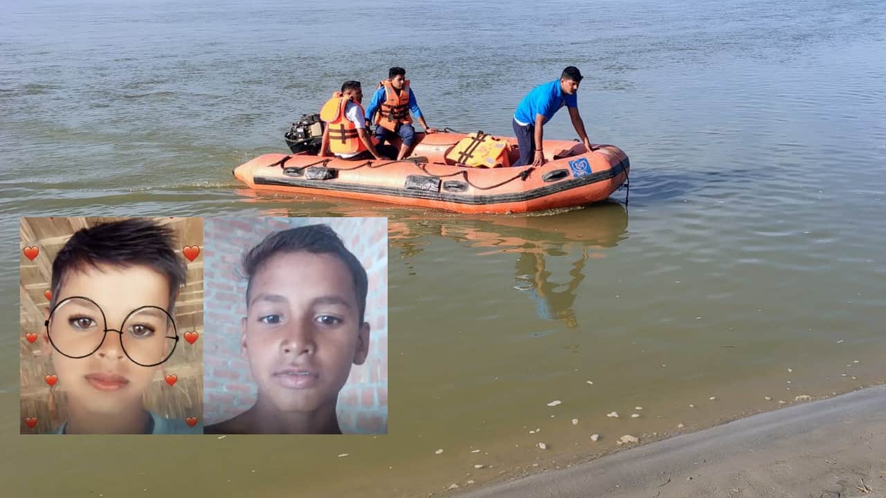 SDRF and Flood PAC Teams Engaged Searching for Two Brothers Who Drowned in the Ganga in Budaun
