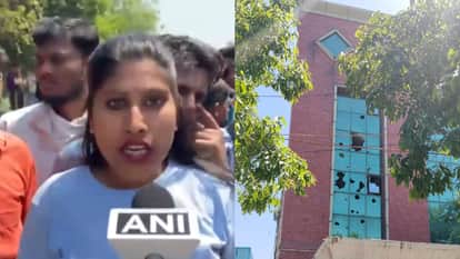 नोएडा में उग्र प्रदर्शन