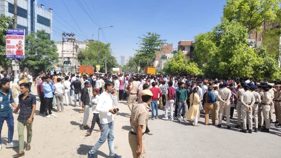Noida Protest Today Turns Violent Private Company Employees Clash with Police Demand Salary Hike