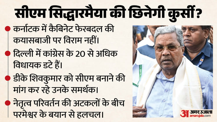 कर्नाटक की सियासी रस्साकशी: परमेश्वर बोले- पद की चाह गलत नहीं, 20 से अधिक कांग्रेस विधायकों के मन में क्या?