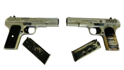 Bhindi Saida Police Station grenade attack case six accused arrested two pistols recovered.