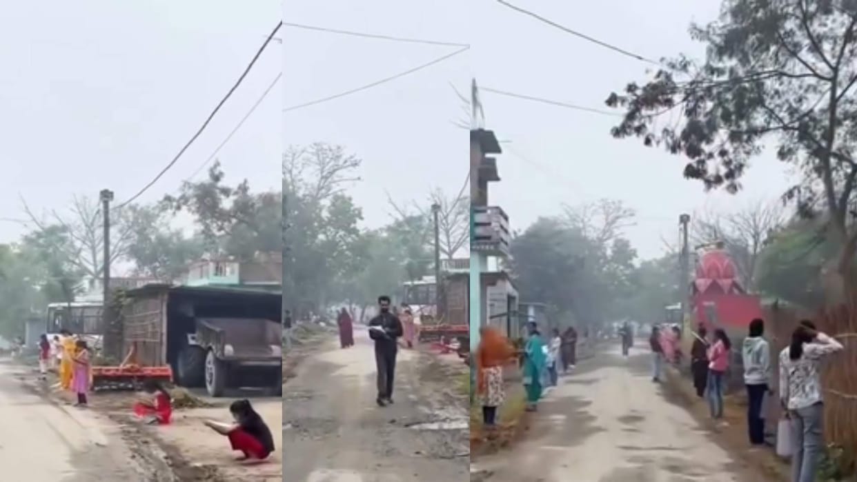 Bihar tuition teacher who conduct exam in front of roadside video goes viral