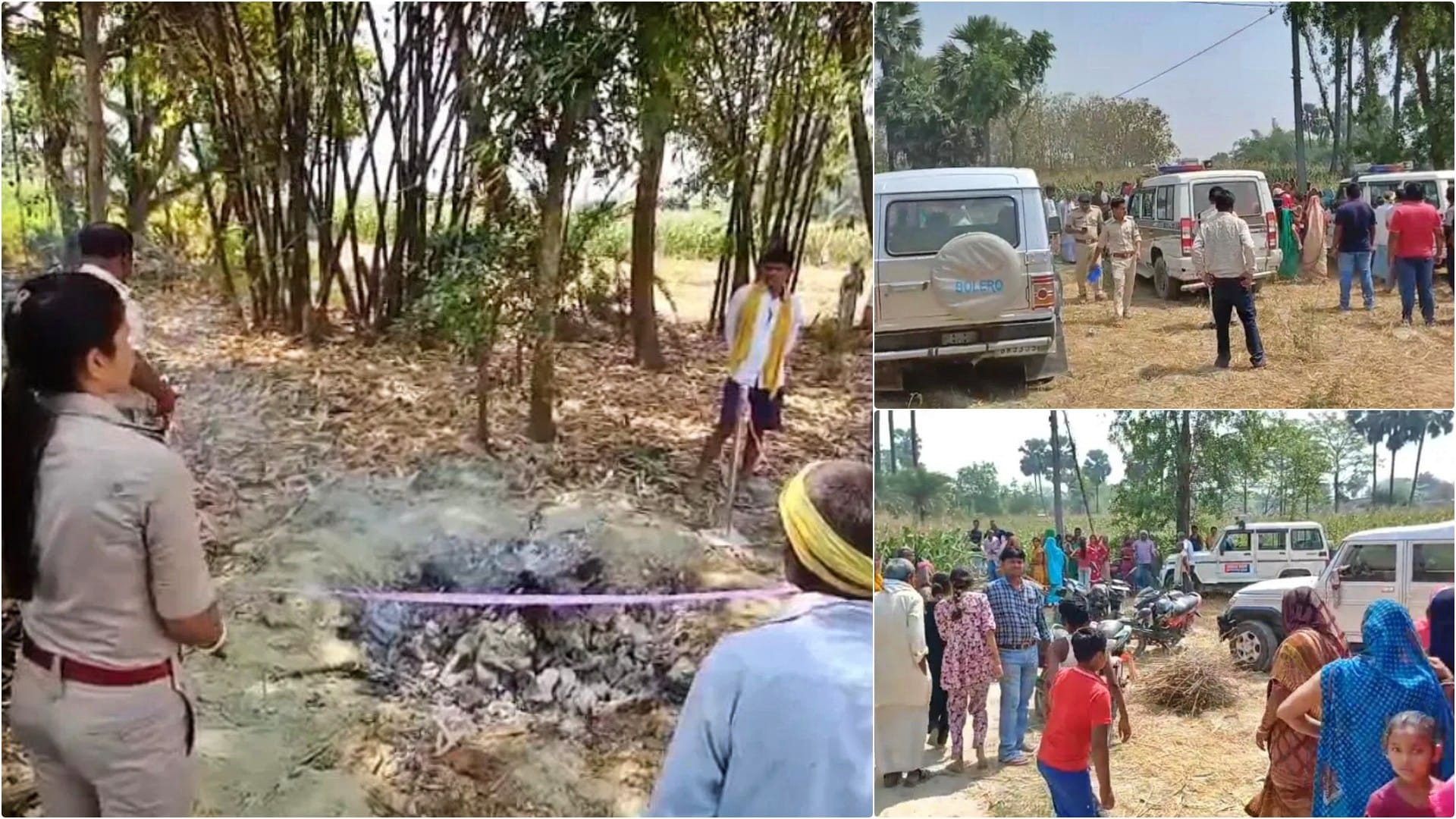 विवाहिता की हत्या कर शव जलाने का आरोप
