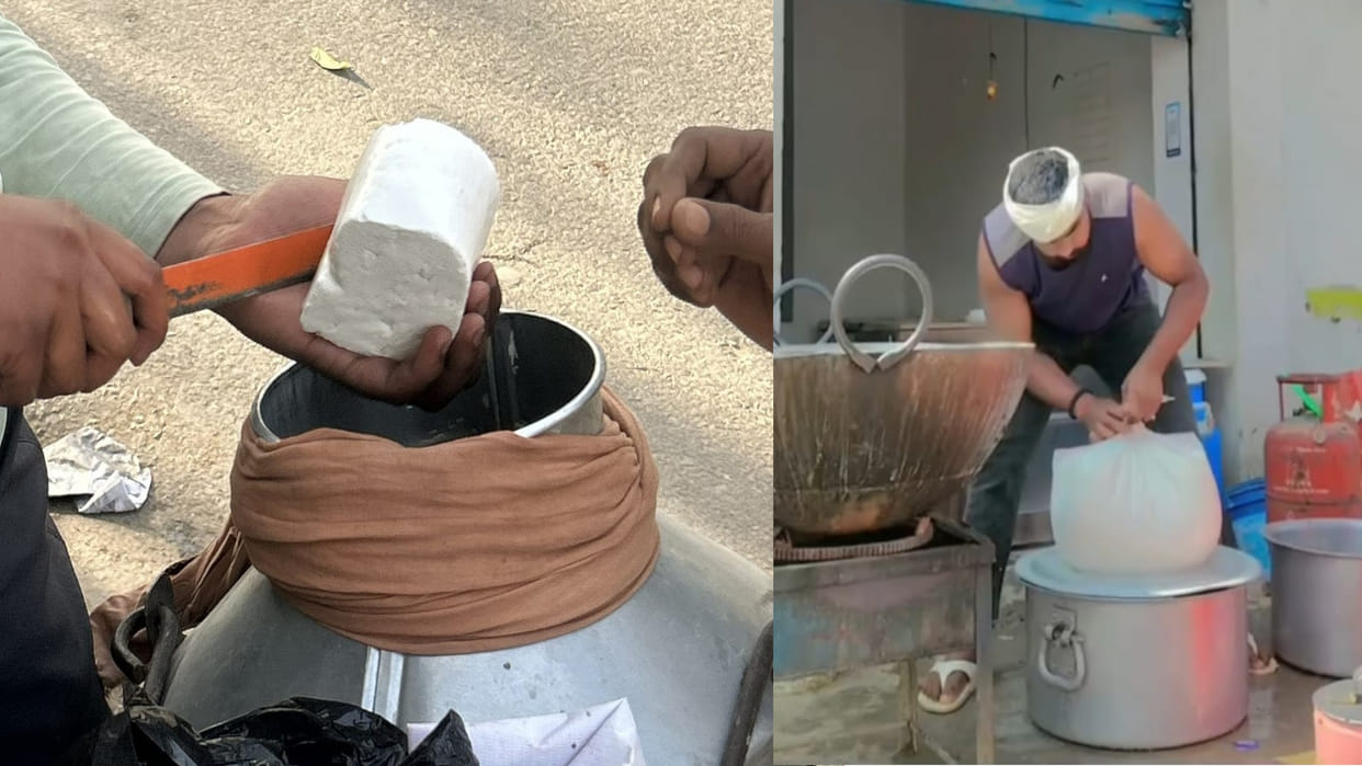 Adulterated paneer is being sold from Khajni-Azamgarh...be careful while buying it.