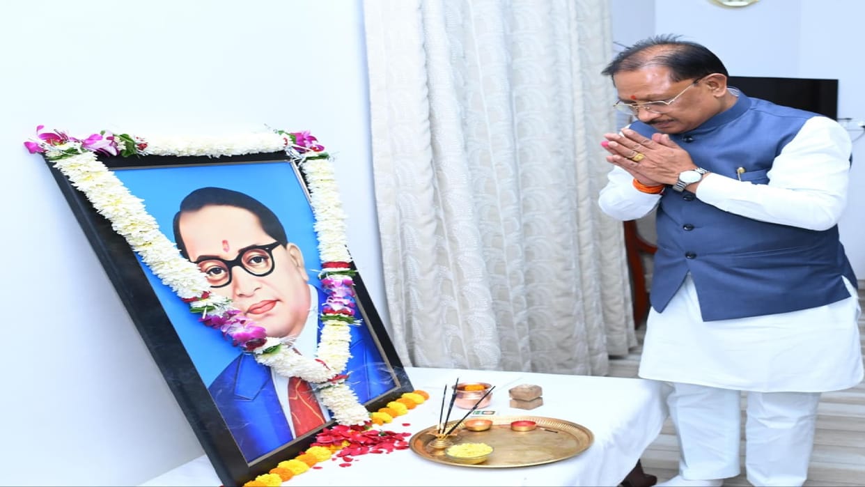 CM Sai pays tribute to Dr. Bhimrao Ambedkar on his birth anniversary