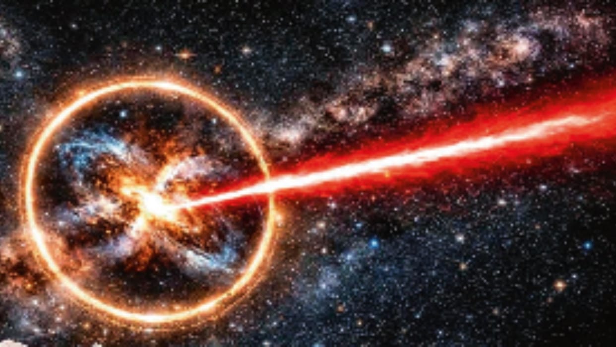 galaxy collision created most powerful microwave laser astronomers discovery
