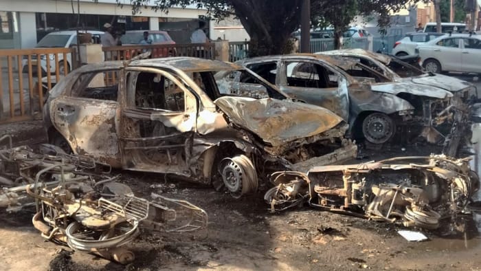 Noida Violence Fire Spreads Across Entire City in Two Hours Situation Spirals Out of Control Full Timeline