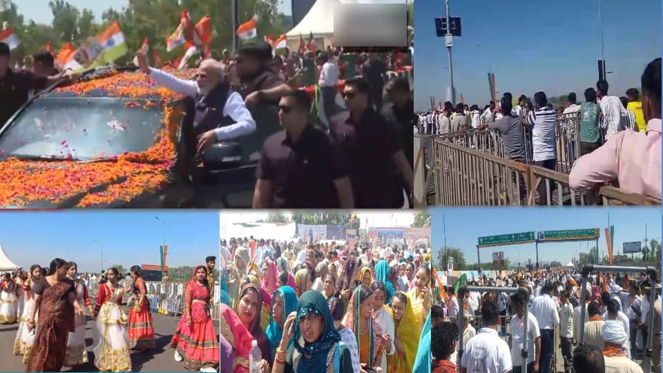 Delhi–Dehradun Expressway inauguration: Massive crowd gathers to see PM Modi in Saharanpur