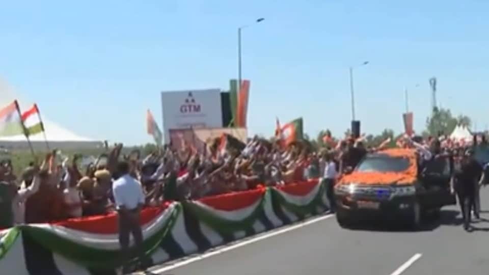 Delhi–Dehradun Expressway inauguration: Massive crowd gathers to see PM Modi in Saharanpur