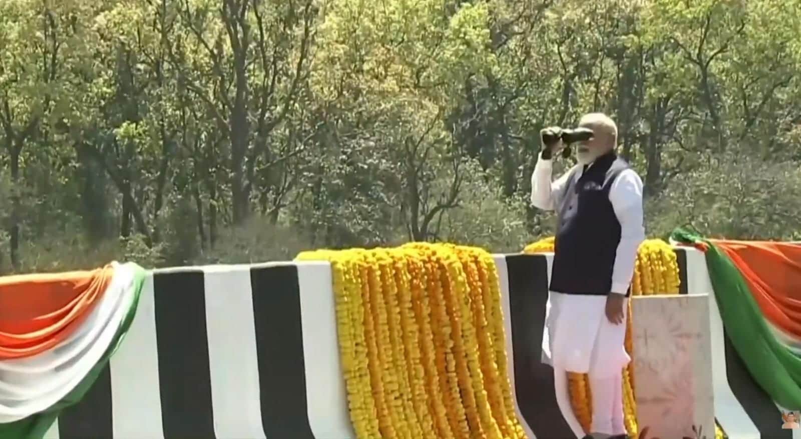 PM Modi Dehradun Visit 12-km roadshow for first time massive crowd turn out Photos