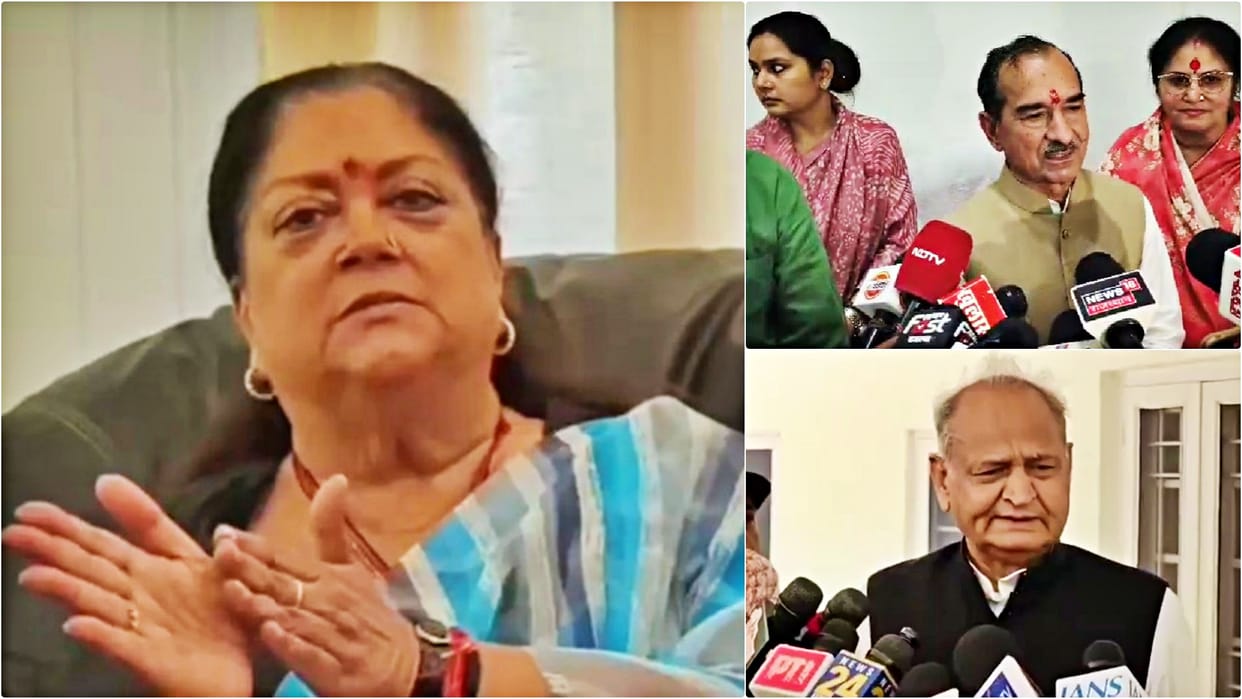 Political Heat Rises Over Vasundhara Raje's Statement; Internal Rhetoric Intensifies Within BJP; Gehlot reacts