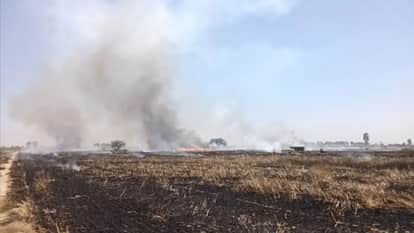 Farmers Hopes Reduced to Ashes by a Single Spark 34.5 Acres of Wheat Crop Destroyed by Fire in Kiloi and Rurki