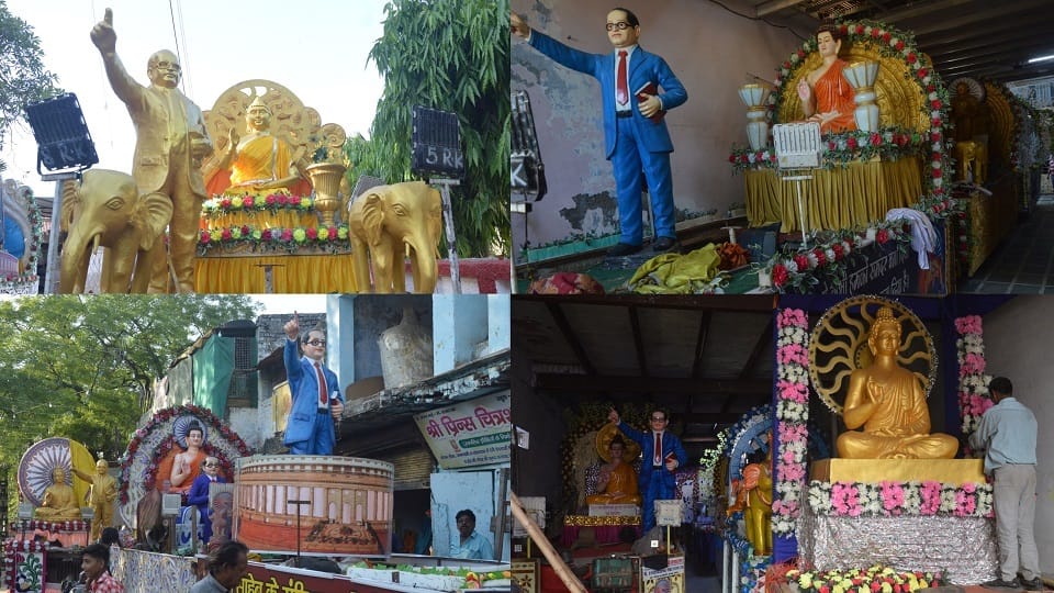 grand procession taken out on ambedkar jayanti in agra