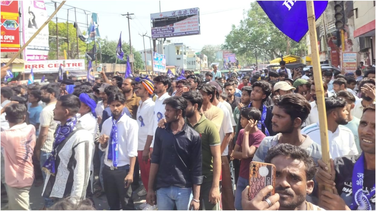 Massive Crowds Gather on Dr Bhimrao Ambedkar Jayanti many processions held
