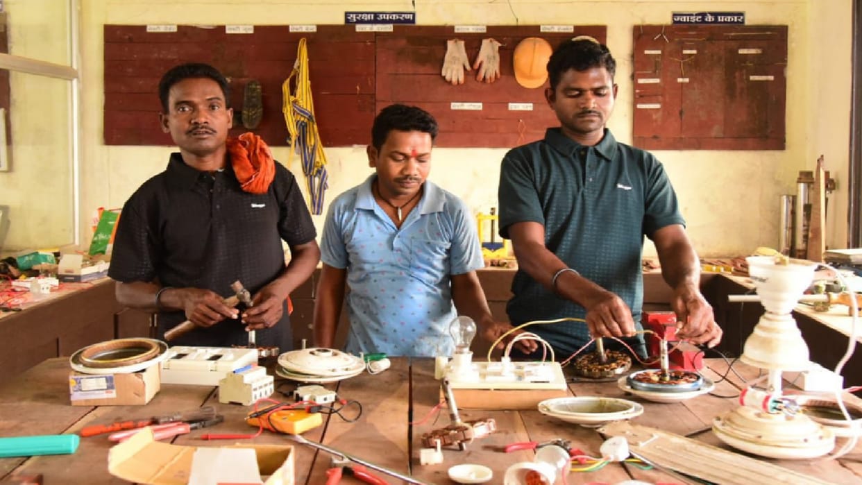 The administration is providing training in electrician trade to the rehabilitated Naxalites