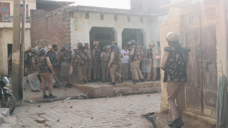 Mischievous Elements Halt Ambedkar Procession Stone-Pelting at Police Unrest Ensues In Kasganj