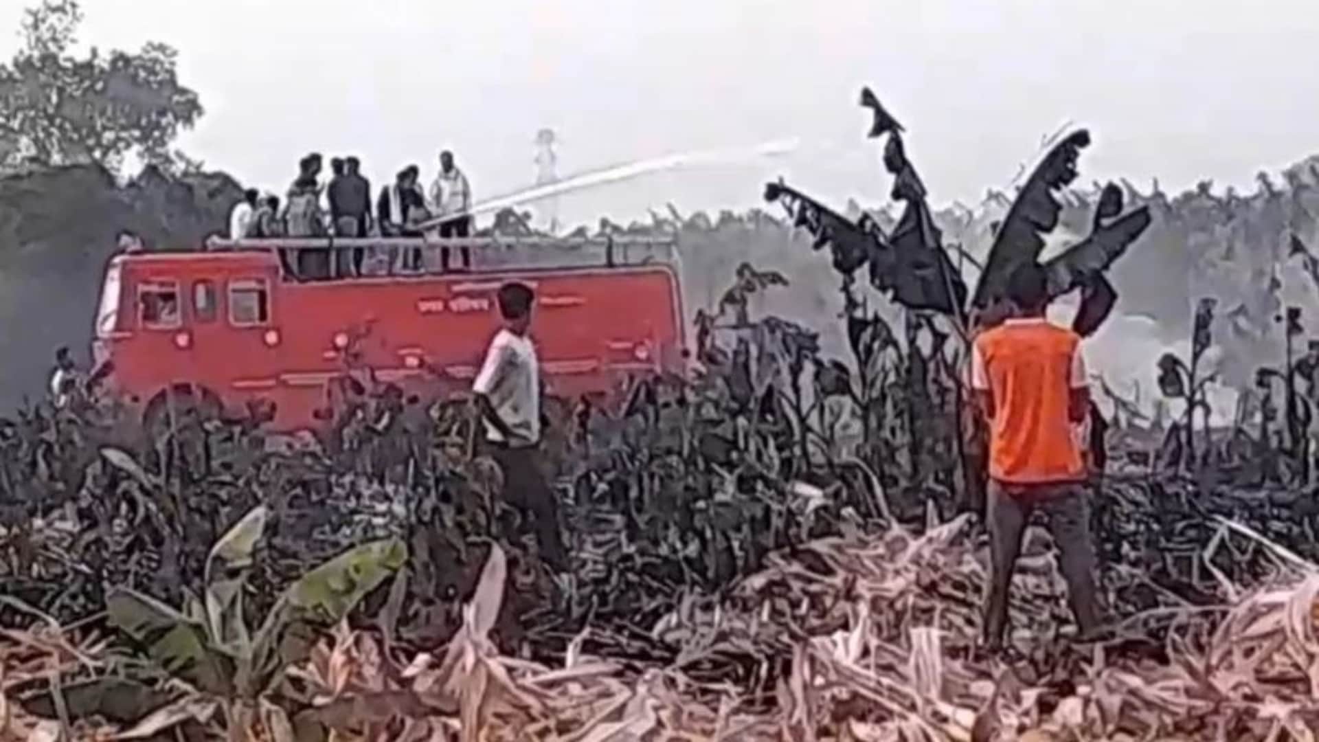 बिजली का तार गिरने से खेत में खड़ी फसल जलकर खाक