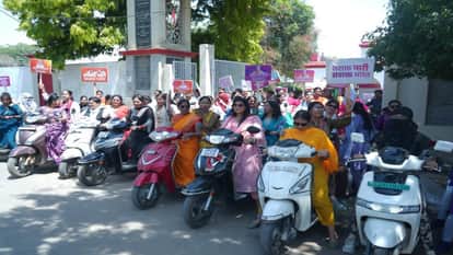 Women Hold Scooter Rally Convey Message of Women Empowerment in Badaun