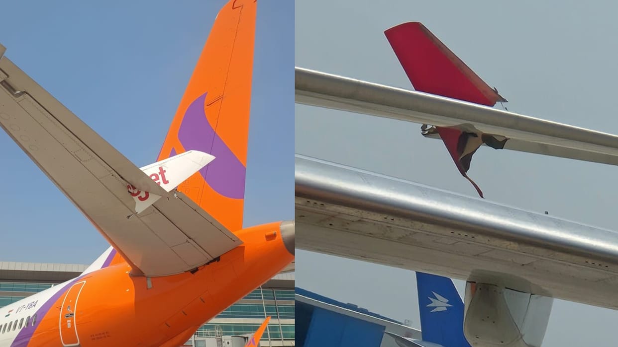 SpiceJet Plane Hits Akasa Air Aircraft at Delhi Airport, Both Planes Grounded