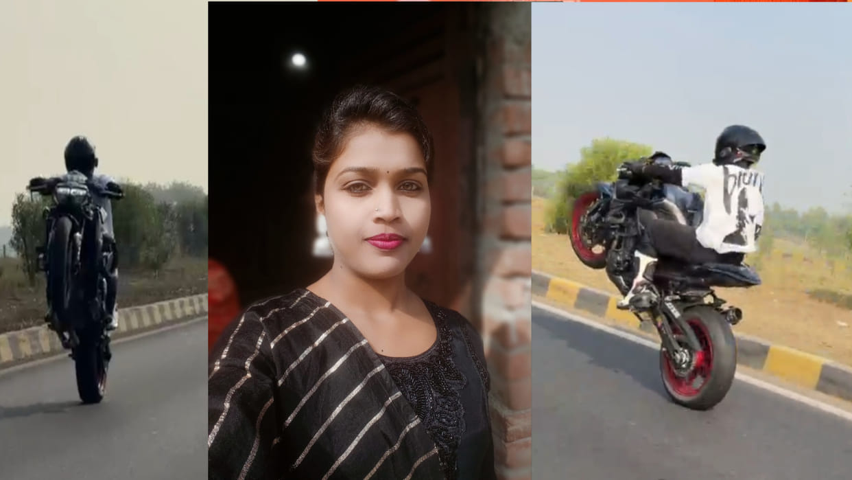 Accident occurred on Gorakhpur-Maharajganj four lane, bike rider also seriously injured